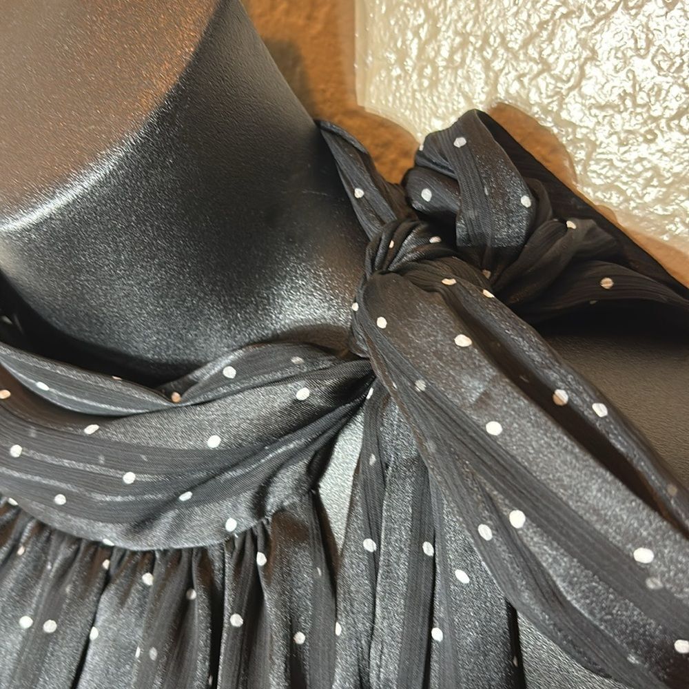 Sachin & Babi Anthropologie women’s 6 polka dot stripe halter midi dress FLAW - Picture 8 of 11